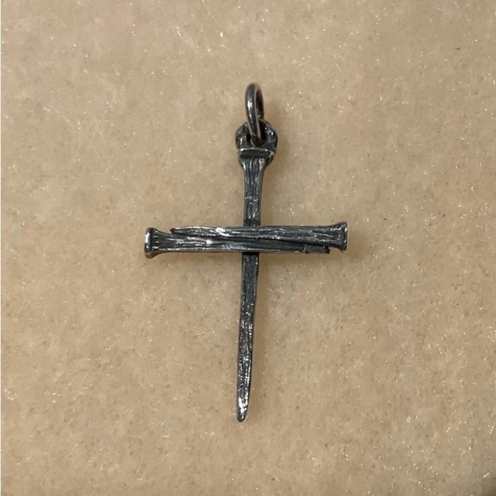 +JAMES AVERY ~ Three Nail Cross ~ 925 Sterling Silver~ Rare